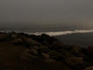 Fog and nights tides at Morro Rock